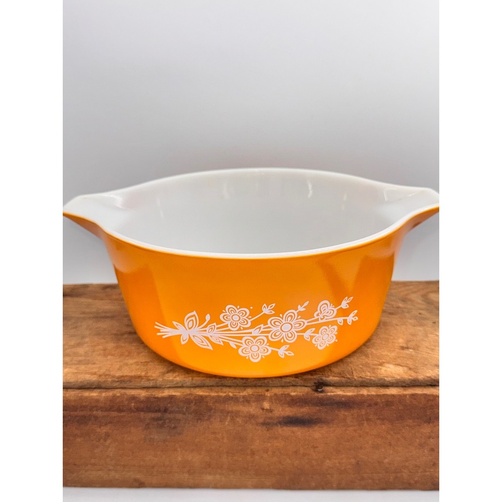 Vintage Pyrex Butterfly Gold II 475-B 2.5L Cinderella Casserole Dish No Lid